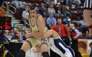 Franklin Regional's Michael Kemerer won the Junior Freestyle State Championship at 145 lbs.