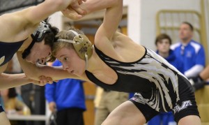 Freshman Zach Hartman (Pictured) fell to Spencer Lee but Belle Vernon outlasted State Champion Franklin Regional