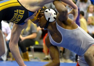 Freshman Carnell Andrews (Westmont Hilltop) will take on Jacob Lizak (Parkland) in the quarterfinals