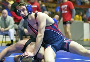 #1 Lucas Ortiz (Conestoga Valley) will look to earn his first trip to States in the semifinals at 160 lbs.